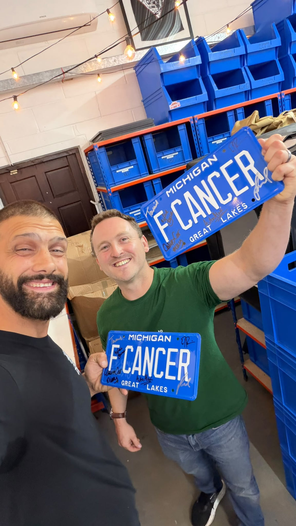 F CANCER YouTuber Signed Licence Plate