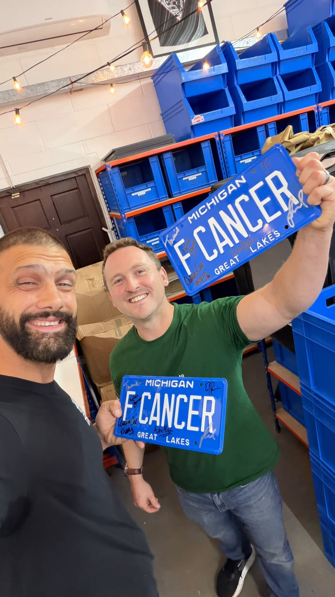 F CANCER YouTuber Signed Licence Plate