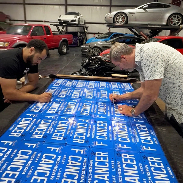 F CANCER YouTuber Signed Licence Plate [PRE-ORDER]