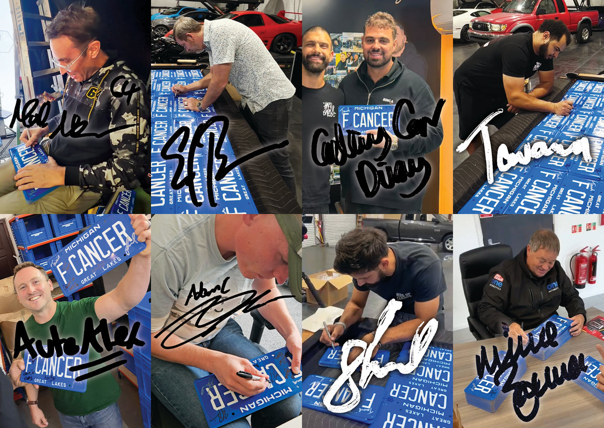 F CANCER YouTuber Signed Licence Plate
