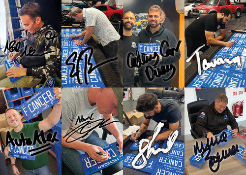 F CANCER YouTuber Signed Licence Plate