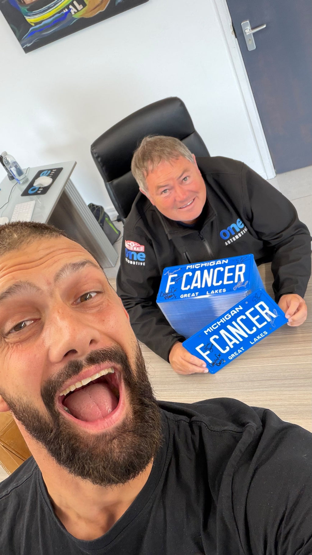 F CANCER YouTuber Signed Licence Plate